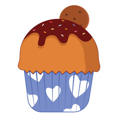 cupcake with chocolate