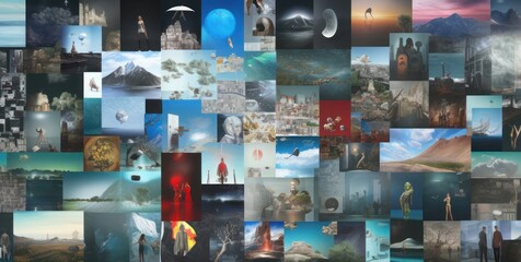 montage of pictures, Generative AI