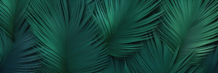Background from green palm leaves