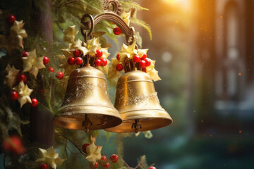 Christmas golden bells