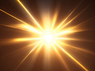Gold colorful lens flare glowing in background AI Generated