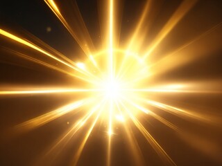 Gold colorful lens flare glowing in background AI Generated