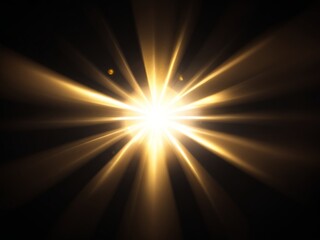 Gold colorful lens flare glowing in background AI Generated