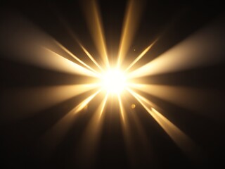 Gold colorful lens flare glowing in background AI Generated