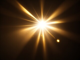Gold colorful lens flare glowing in background AI Generated