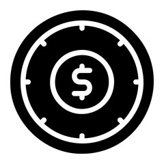 time is money glyph icon