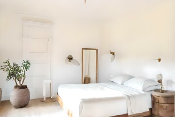 interior of a bedroom Generative AI