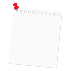 White Note with Red Pin