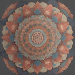 Colorful Mandala Floral Pattern With flower background AI Generated
