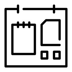 mood board line icon