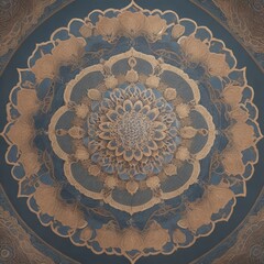 Mandala Floral Pattern With flower background AI Generated