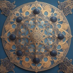 Mandala Floral Pattern With flower background AI Generated