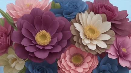 Beautiful decorative flowers by Generative AI