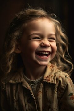 Cherished Memories Candid Child's Laughter Captured with Portrait Lens