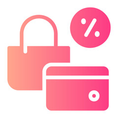 shopping gradient icon