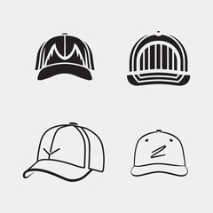 vector design of headwear and cap sign. set of headwear and accessory stock vector illustration.