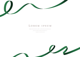 green ribbon design frame