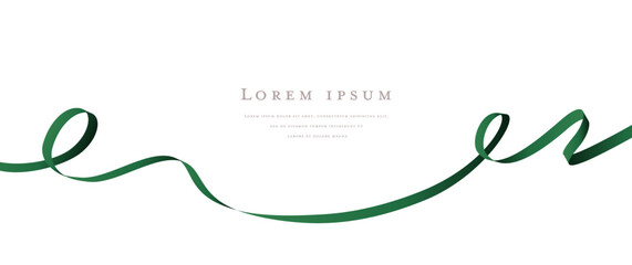 green ribbon design frame © fromage