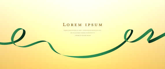 green ribbon design frame