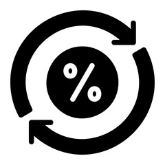 exchange rate glyph icon