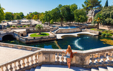 Les jardins de la Fontaine- Nimes in France- tour tourism, travel, vacation in France