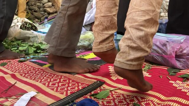 Harari men dancing during a sufi celebration Harar Ethiopia