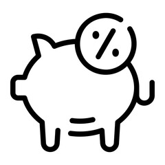 save money line icon