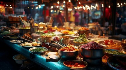 Fototapeta premium a buffet of food
