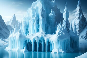 ice castle, generated by AI