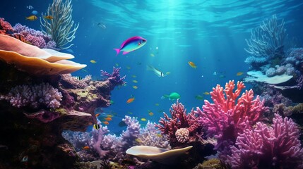 a school of fish in the ocean