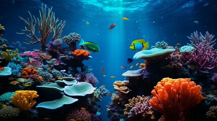 a school of fish in the ocean