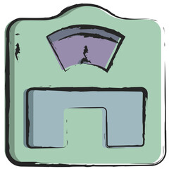 Vector hand drawn Scale illustration icon
