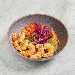 stir-fried rice vermicelli with shrimp - Asian food style