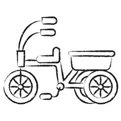 Fototapeta na wymiar Vector hand drawn Bicycle illustration icon