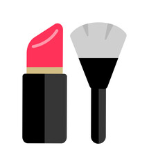 Cosmetics , woman's makeup vector icon illustration