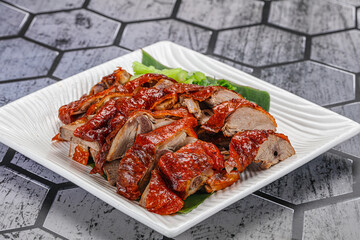 Asian cuisine - roasted duck with skin