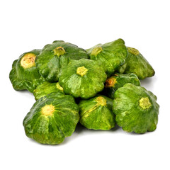 Squash green mini on white background