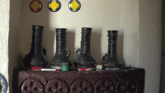 Butter Jars In A Traditional Harari House Harar Ethiopia