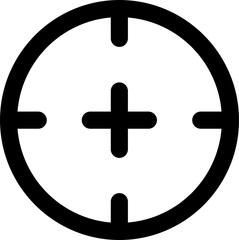 target icon illustration in outline style used for web, UI, banner, packaging and many other purposes