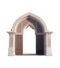 Fototapeta premium 3d illustration gate entrance islamic png, Generative AI