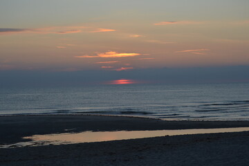 Strand auf Sylt, Sonnenuntergang 
