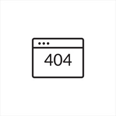404 not found icon vector