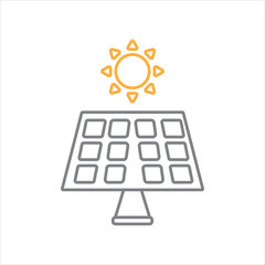 solar panel icon vector illustration symbol