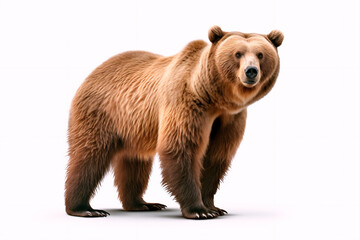 Obraz premium Brown bear on a white, isolated background