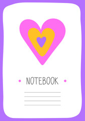 Colorful cover page templates for print products, stationery, notebooks, workbooks, brochures, planners. Vector illustrations, layout background composition designs