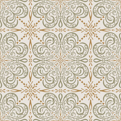 Damask seamless pattern. Vector classical ornament,oriental endless background for wallpapers, textile, wrapping, design, web, fabric, decoration