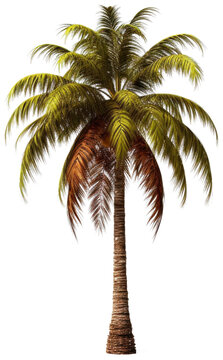 Coconut palm with transparent background
