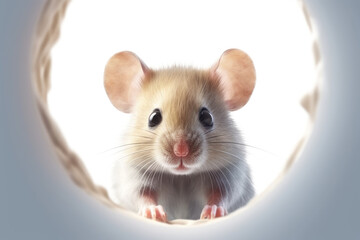 Fototapeta premium Cute mouse animal in close up with transparent background. Generative AI 5 