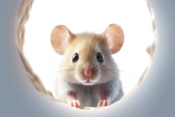 Cute mouse animal in close up with transparent background. Generative AI 5
