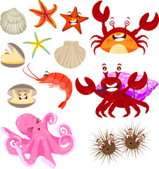 sea creatures clipart collection